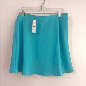 J. Crew Vibrant Turquoise Silky A-Line Skirt